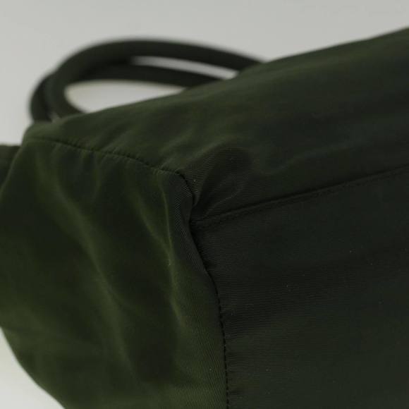 PRADA Hand Bag Nylon Green Auth cl802 - Picture 14 of 16